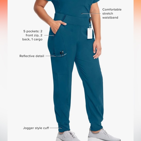 Cherokee Infinity Jogger scrub pants
Caribbean blue
Small petite - Picture 1 of 6